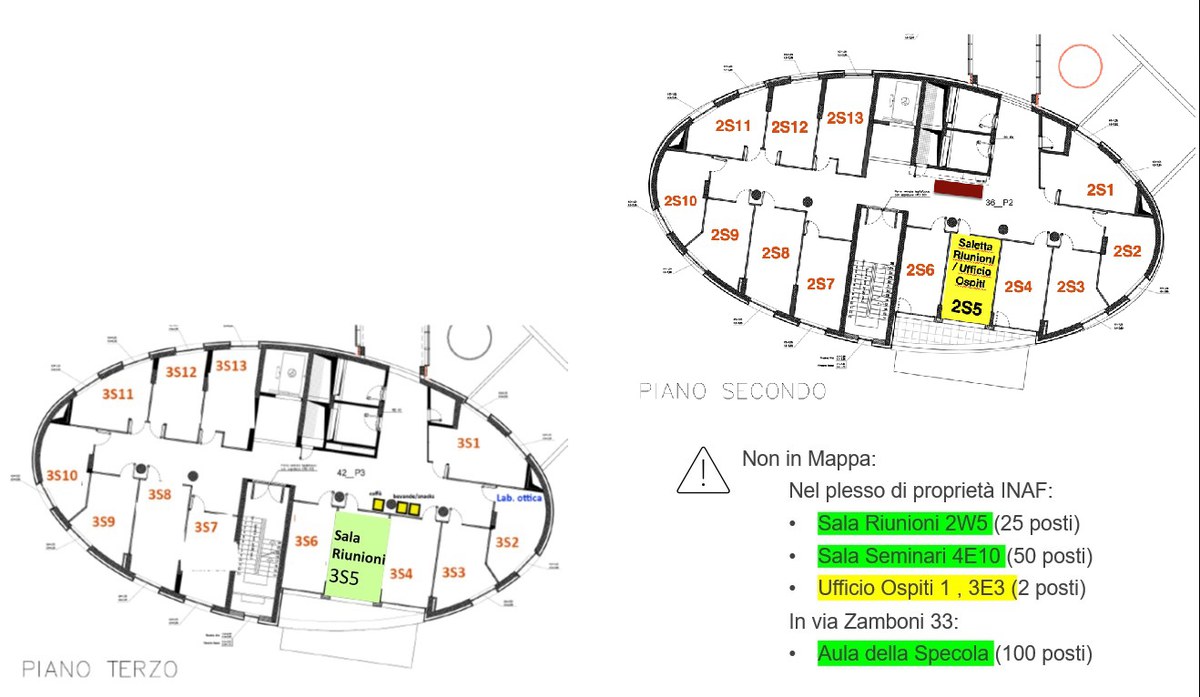 map of floor 2 and 3 in Navile branch