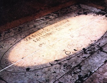 Sundial of the Basilica of San Petronio, detail.